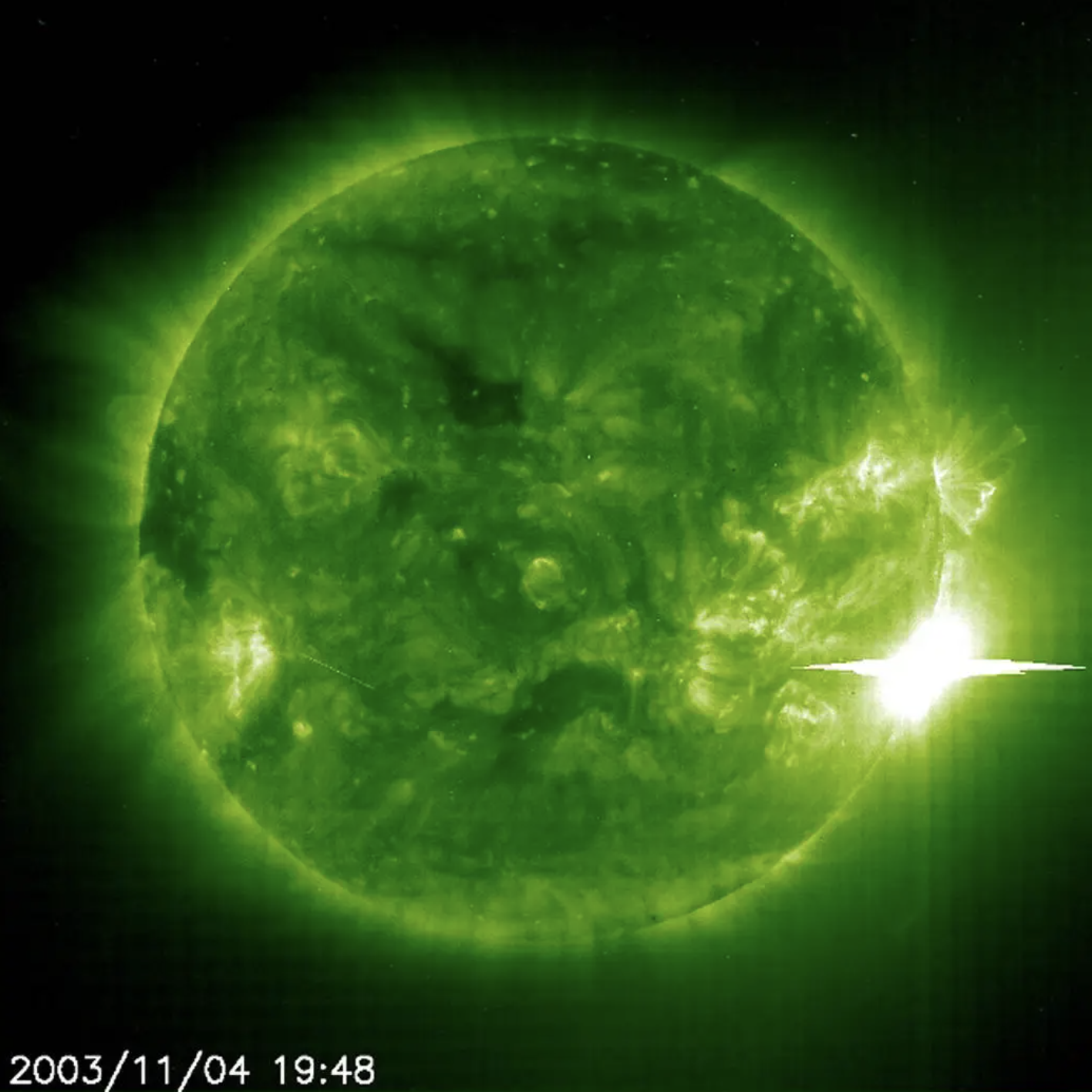 Solar flare from the sun