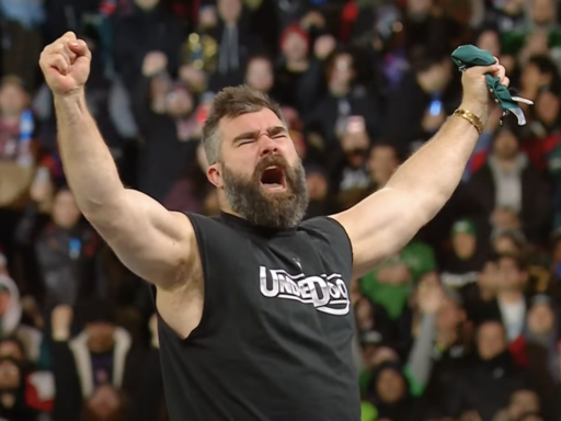 Jason Kelce at Wrestlemania