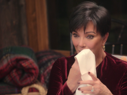 Kris Jenner wipes away tears